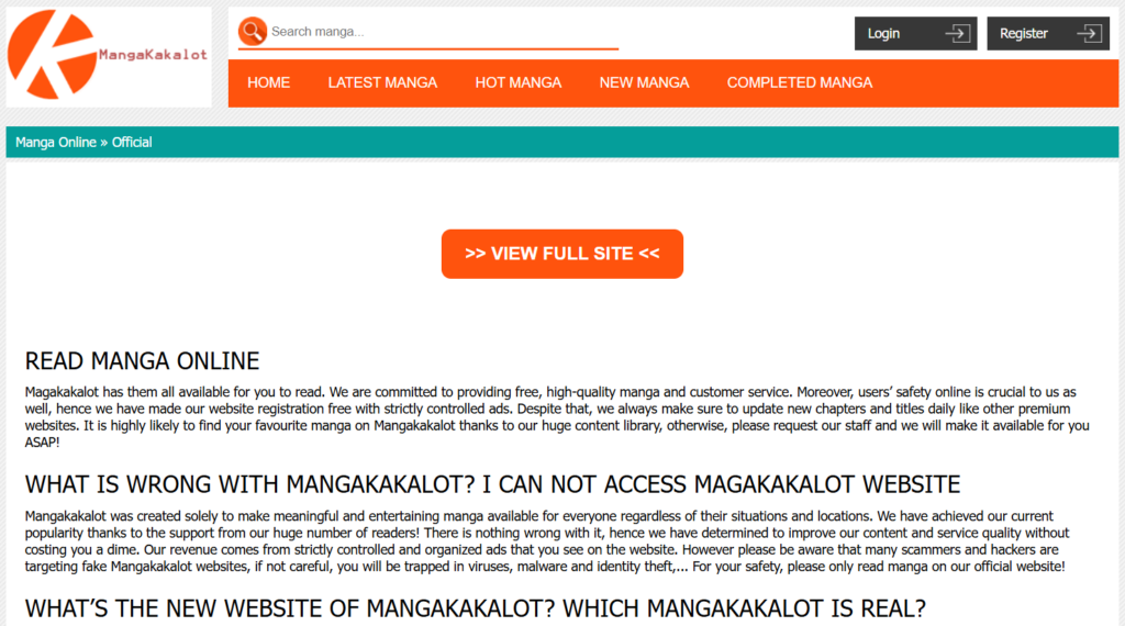 MangaKakalot Down or Just Me?